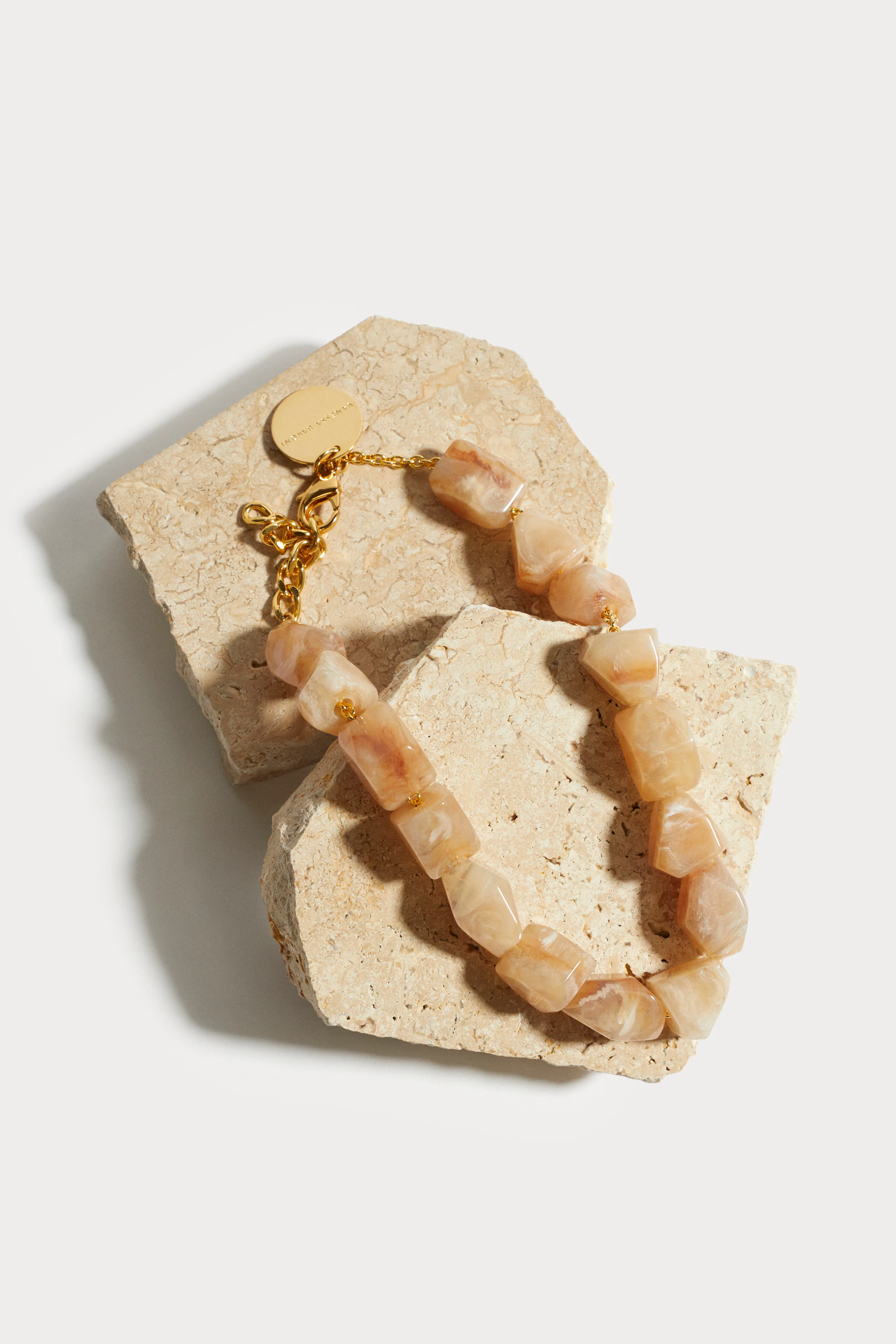 Vanessa Baroni Stone Necklace - Honey - Image 4