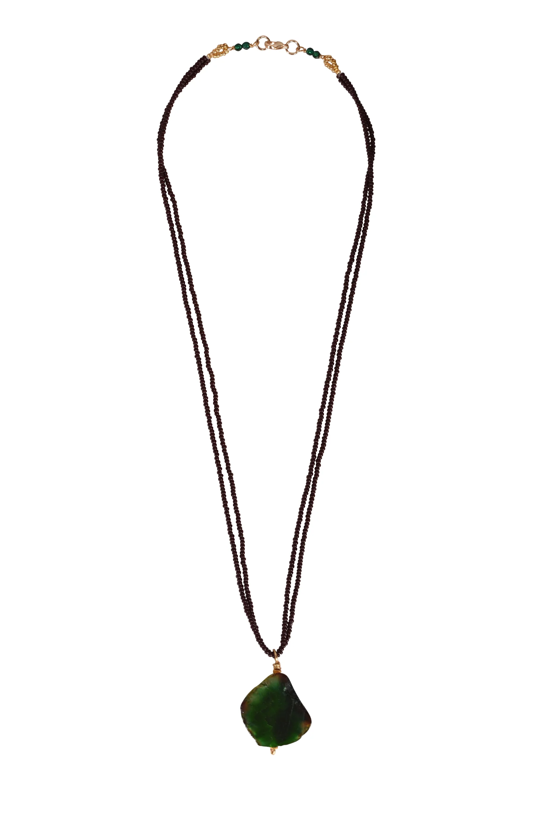 Alouette Design Pendant Necklace - Green - Image 2