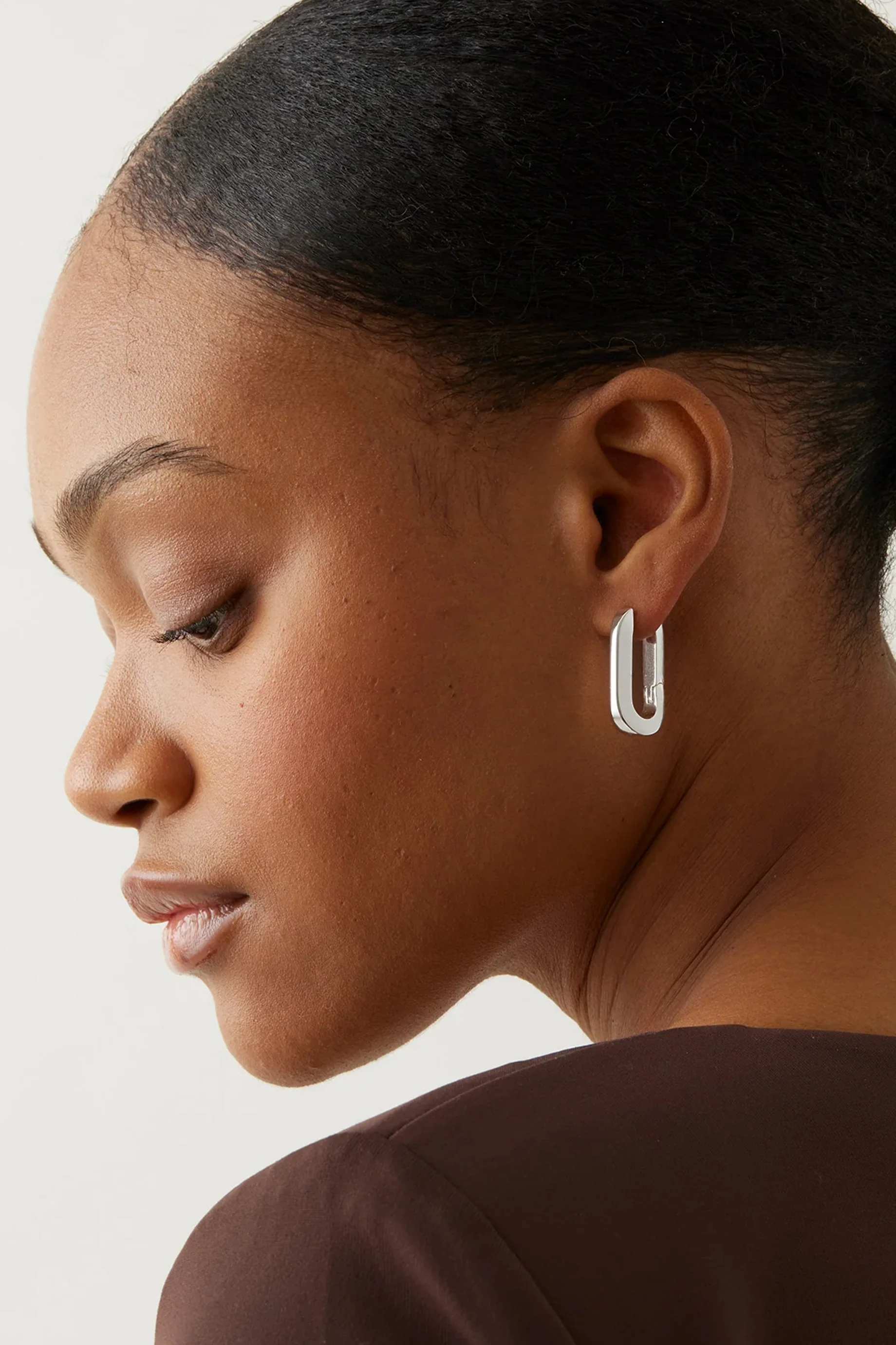 Jenny Bird U-Link Earrings - Silver - Image 2