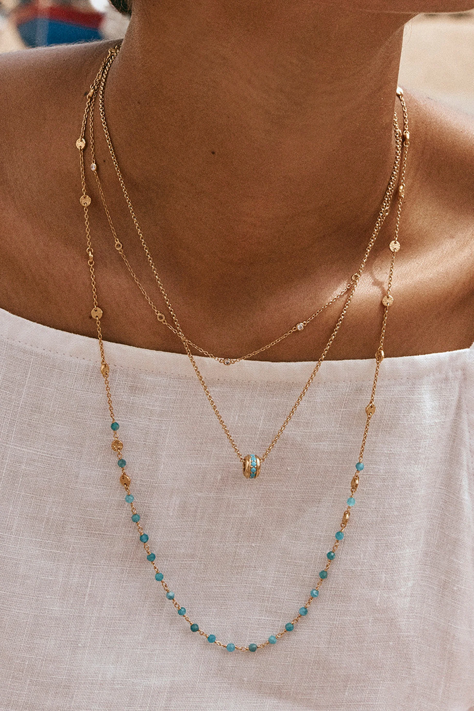 Fairley Orb Necklace - Blue - Image 3