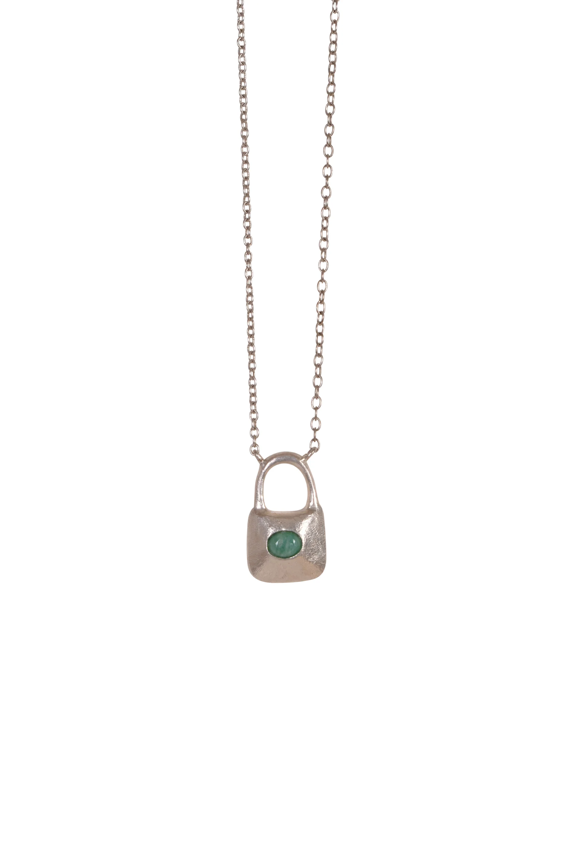 Alouette Design Locket Necklace - Silver