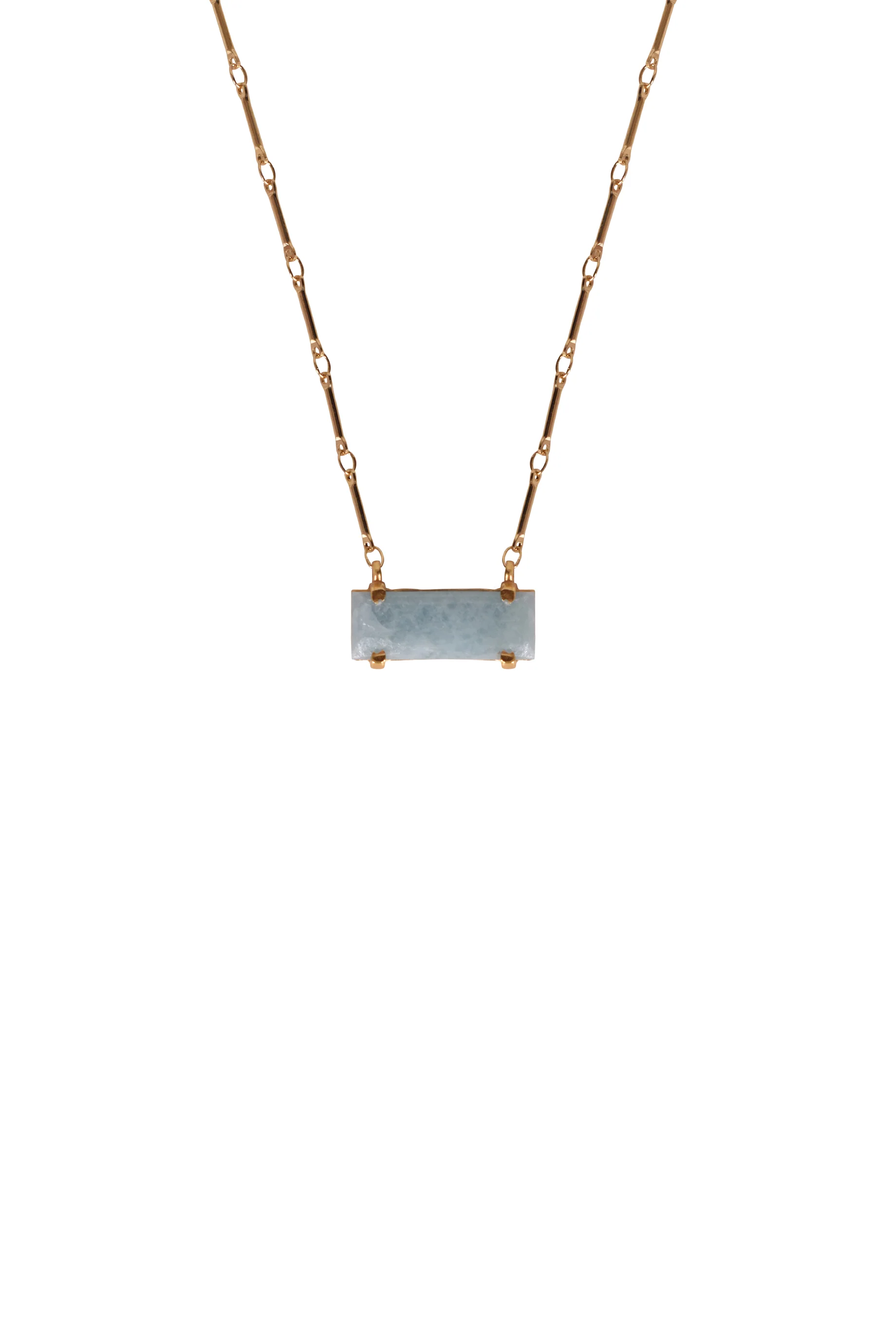 Alouette Design Bar Pendant Necklace - Blue - Image 2