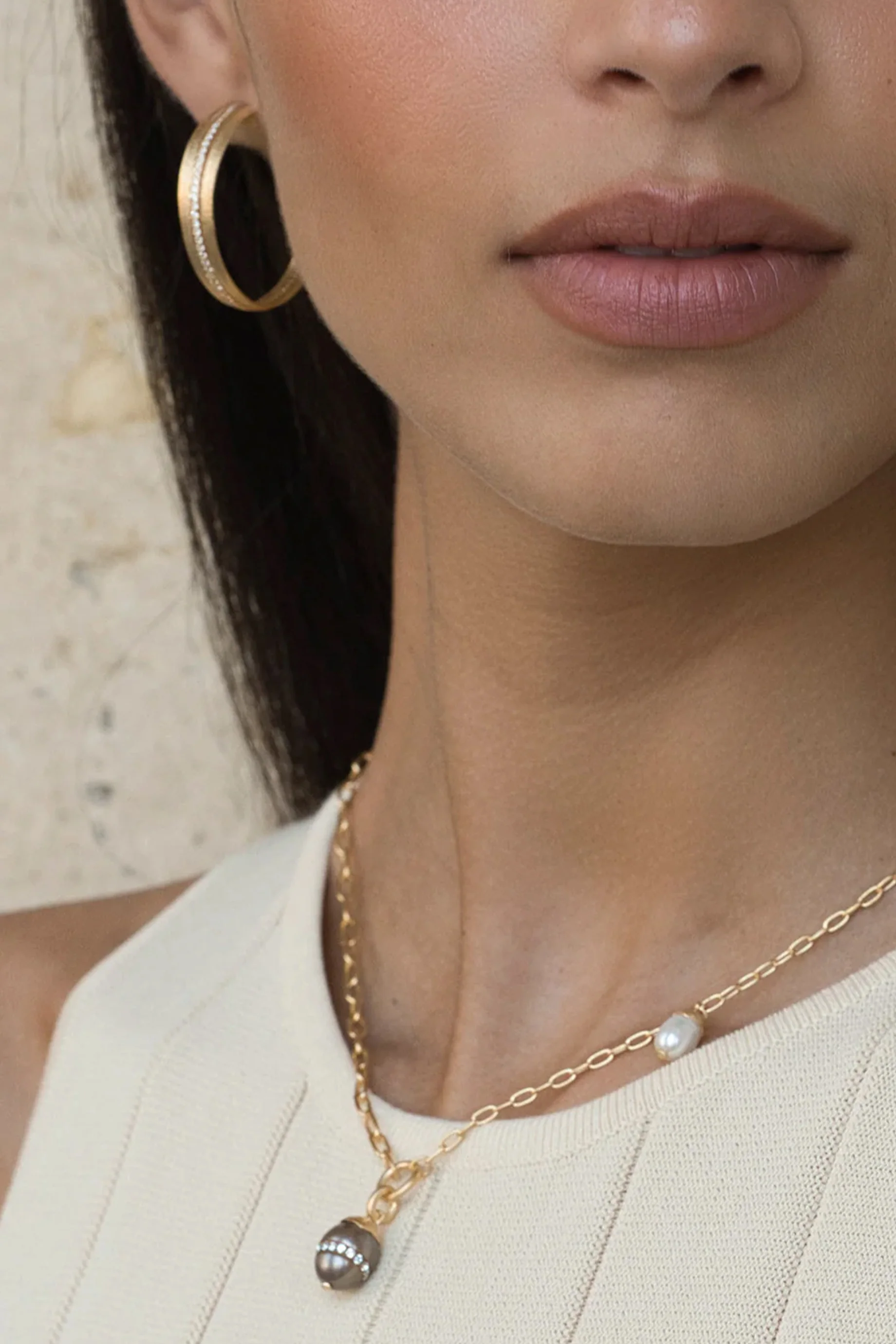 Fairley Desert Crystal Hoops - Image 2