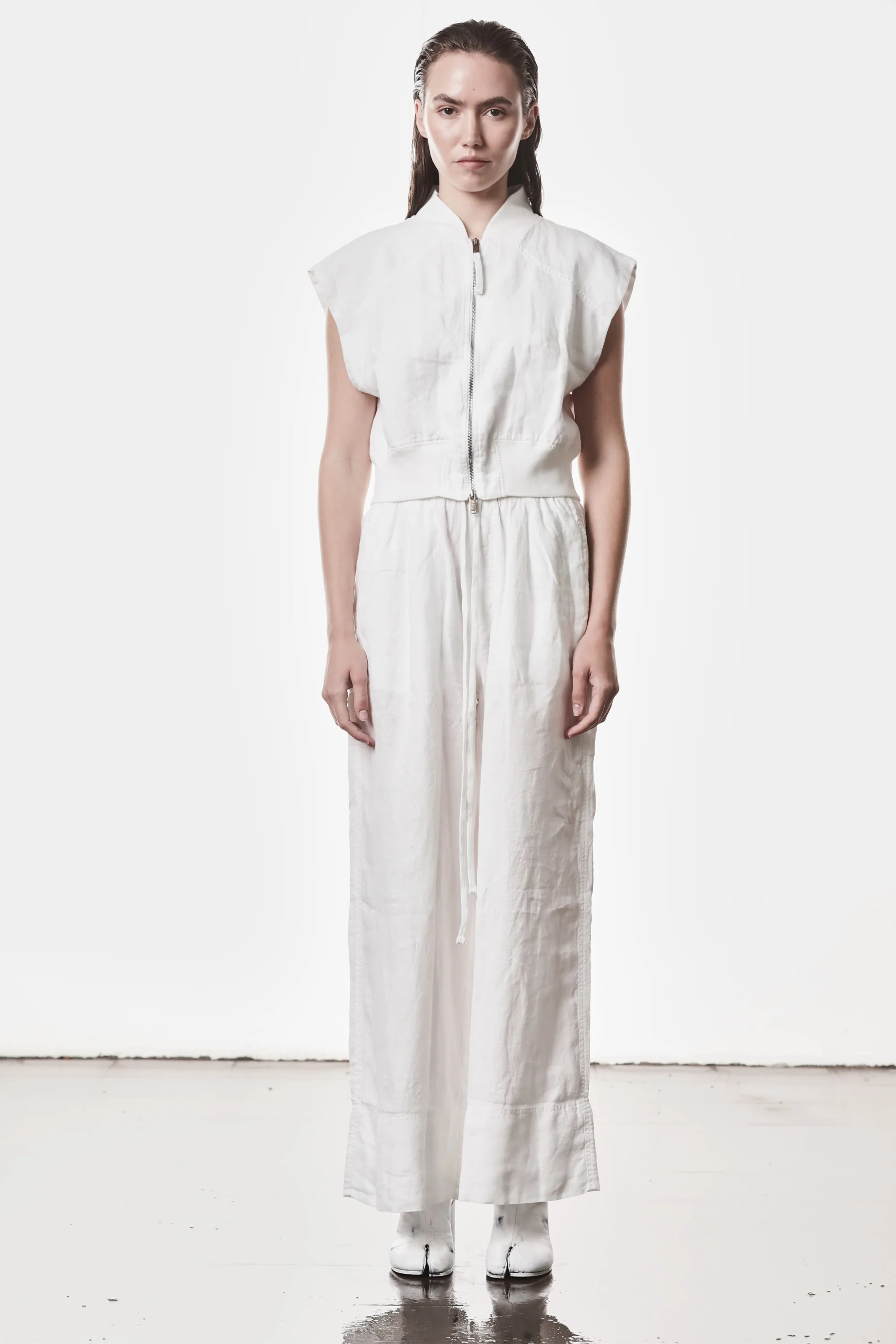 Thom Krom Bomber Vest - Off White - Image 2