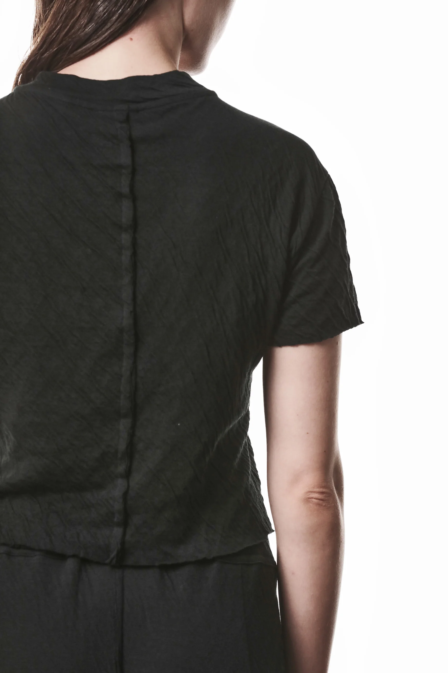 Thom Krom Crushed Tee - Black - Image 5