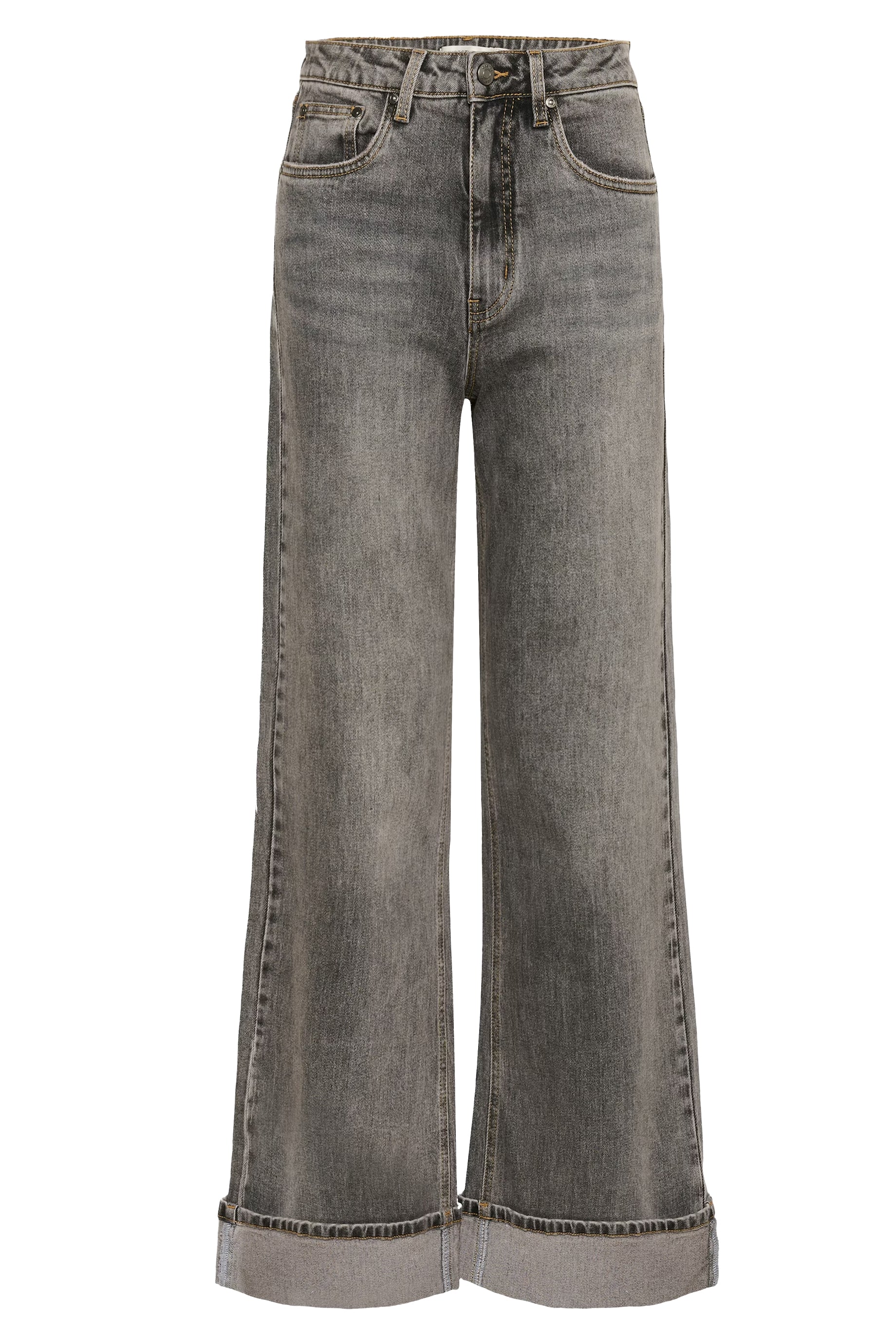 Gestuz Sara Wide Leg Fold Jeans