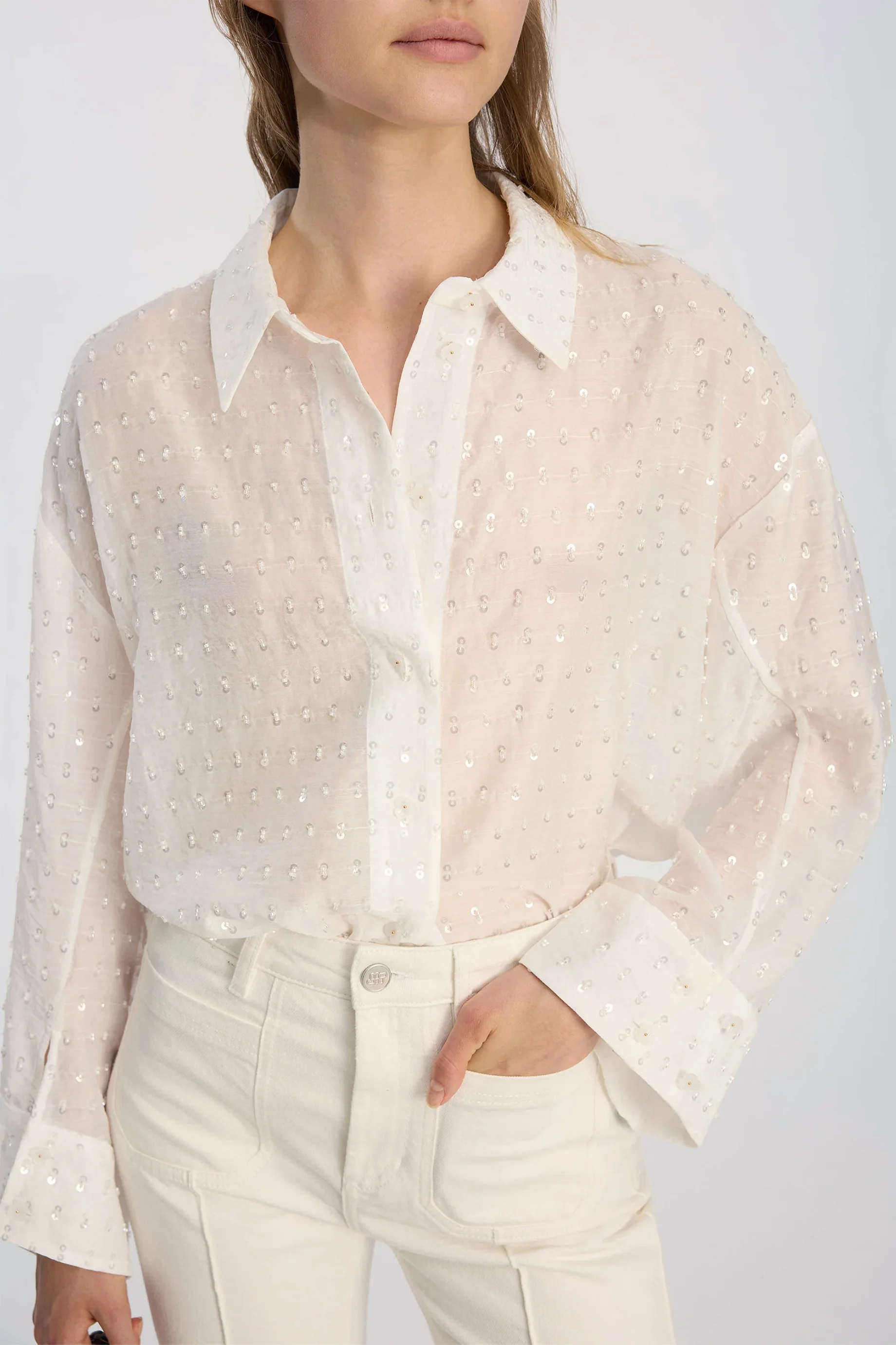 Munthe Bjarka Shirt - Ivory - Image 3