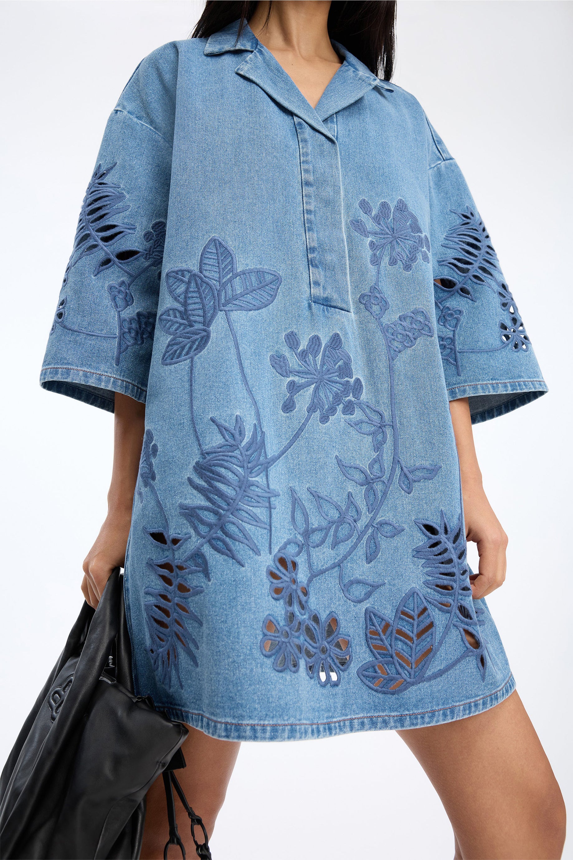 Munthe Bellar Dress - Blue - Image 5