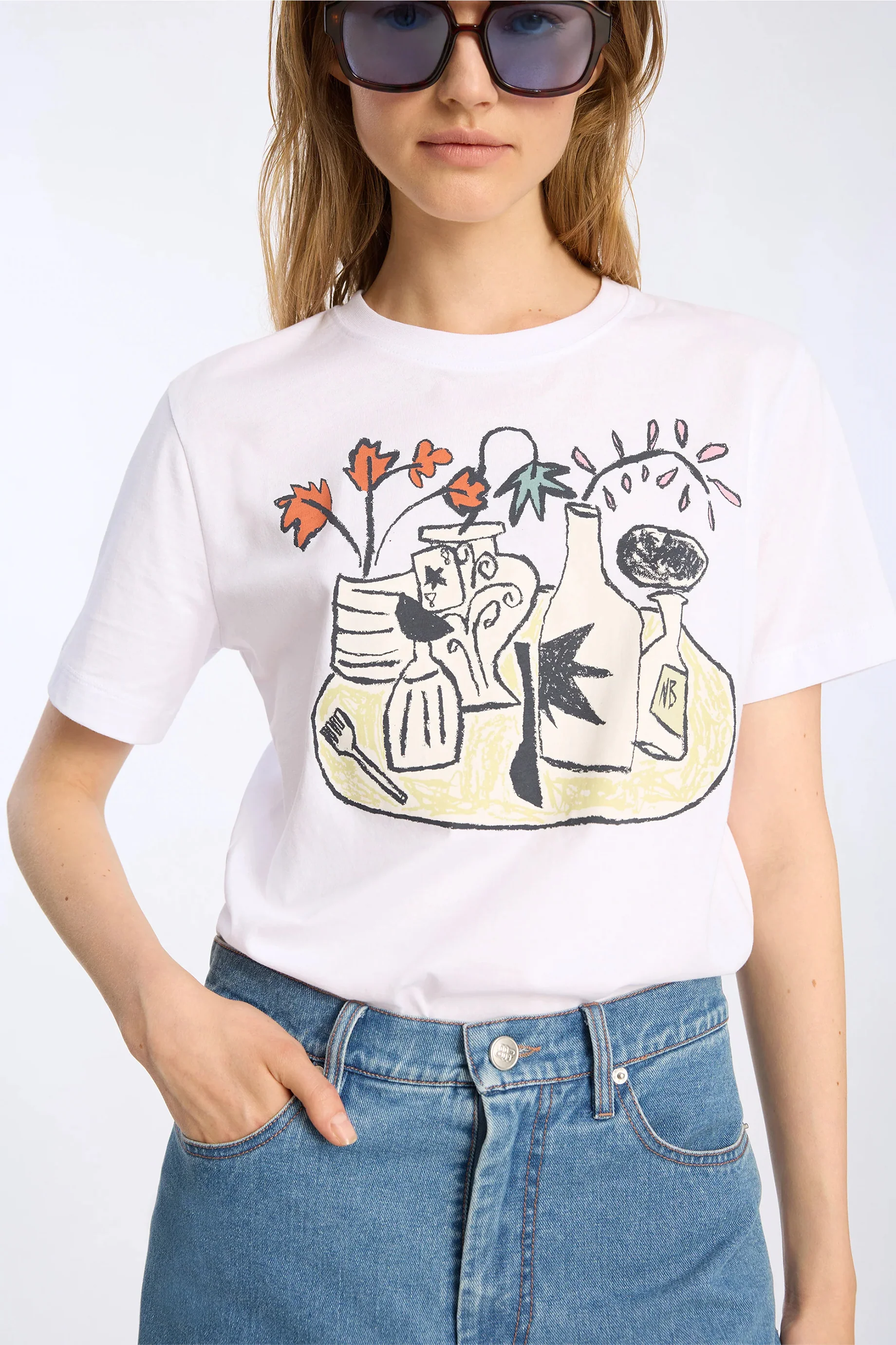 Munthe Ballon T-Shirt - White - Image 3