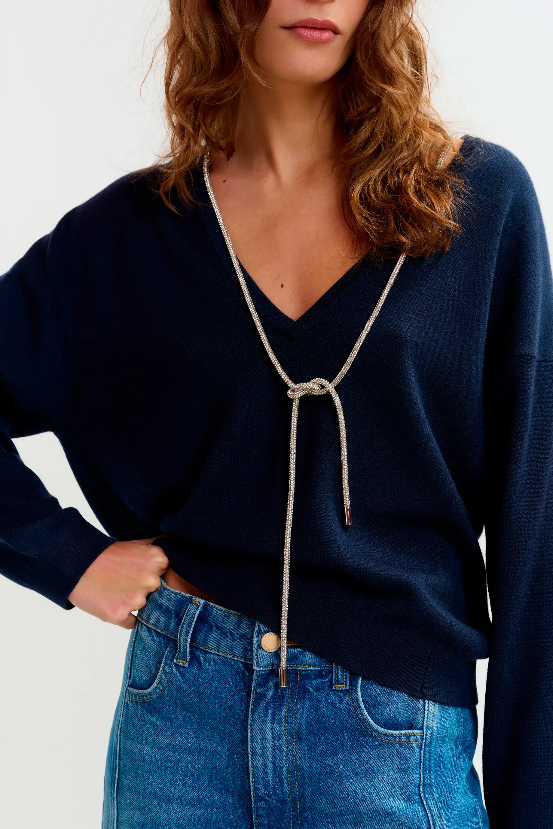 Essentiel Antwerp Jemini Pullover - Navy - Image 4