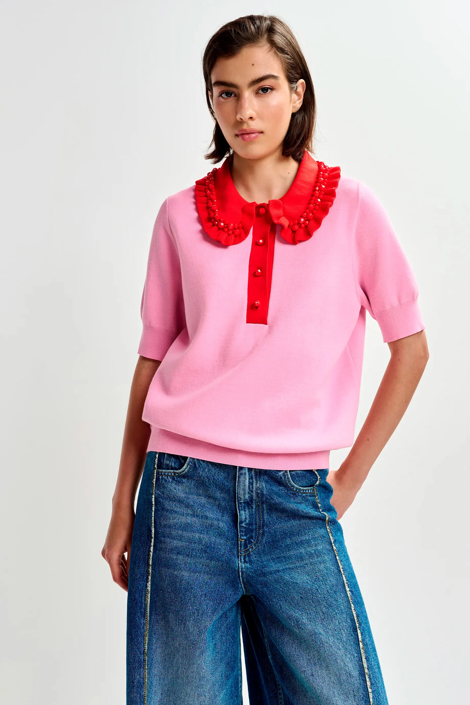 Essentiel Antwerp Jewelry Polo - Pink - Image 2