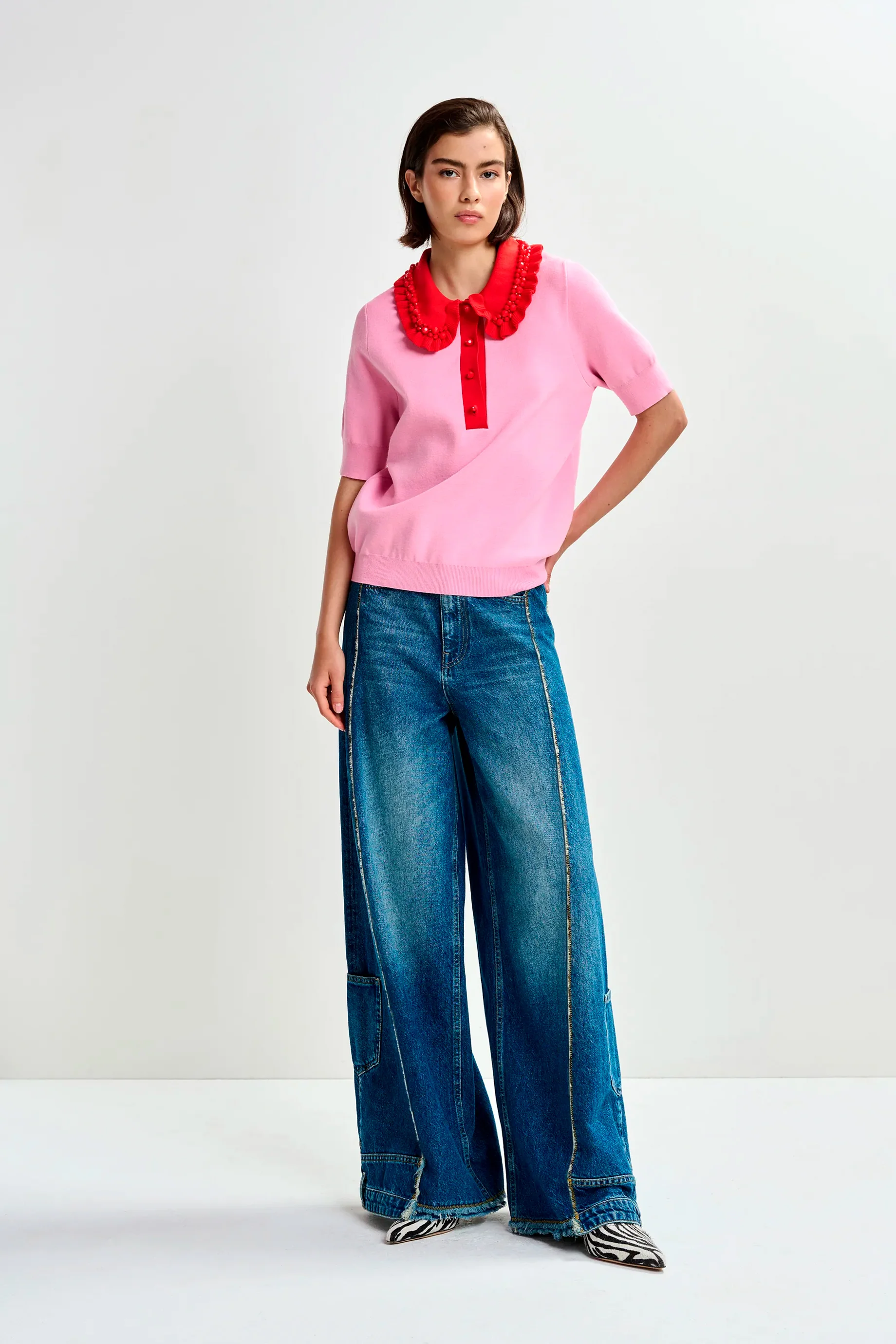Essentiel Antwerp Jewelry Polo - Pink - Image 5