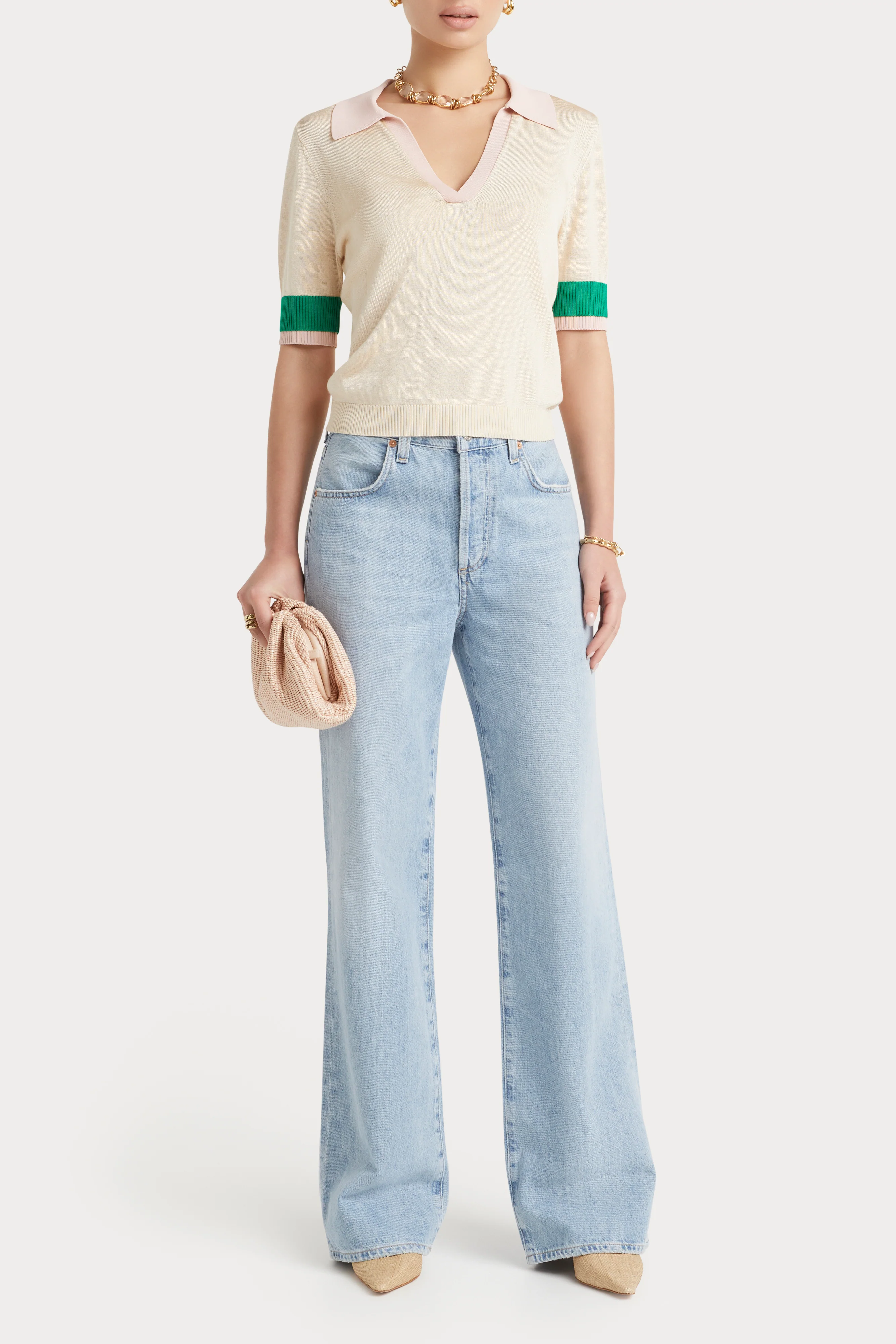 Husk Knit Cuff Polo
