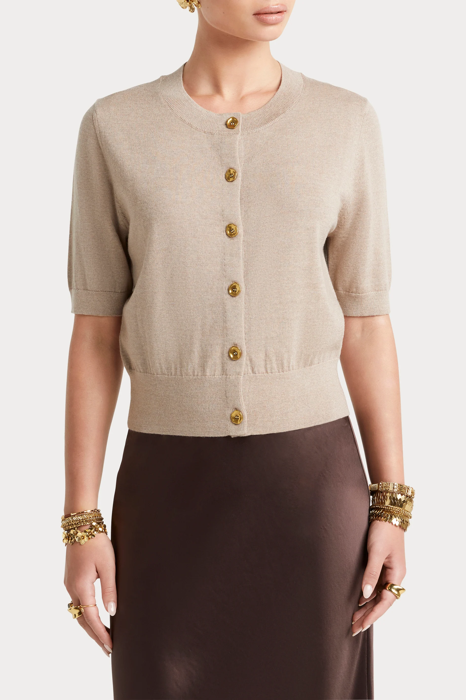Husk Merino Elbow Slv Cardi - Image 3